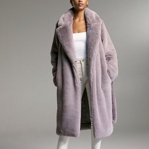 Aritzia faux fur long coat